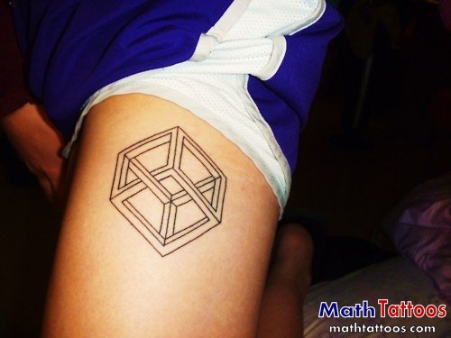 Awesome Math Cube Tattoo