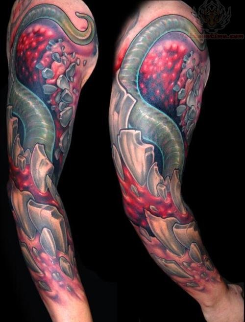 Mechanical Color Ink Tattoo