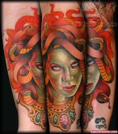 Medusa Color Ink Tattoos