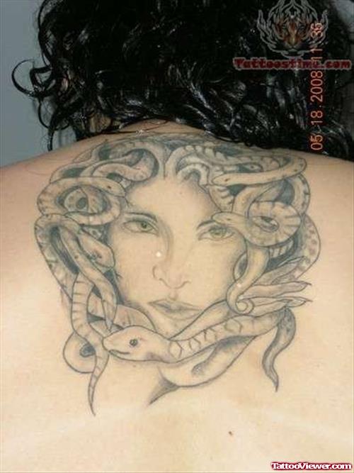 Medusa Upper Back Tattoos