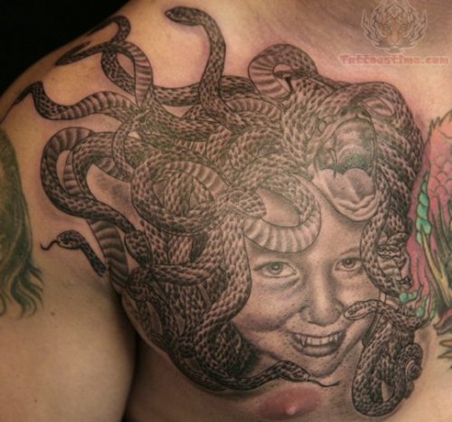 Medusa Tattoos For Chest