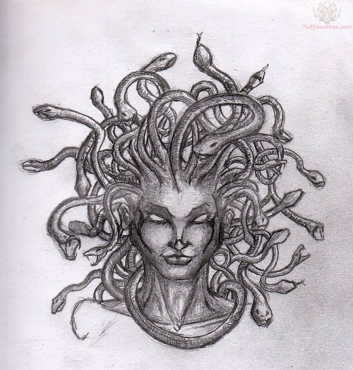 Horror Medusa Tattoo Design