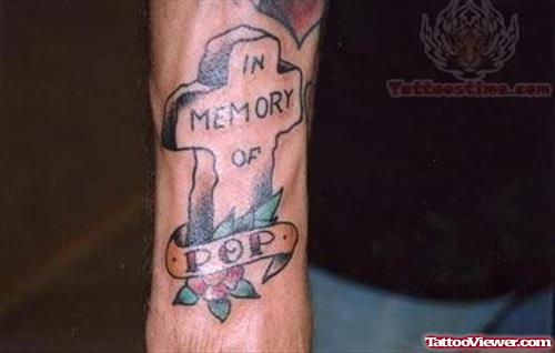 Memory Of Pop Tattoo On Arm