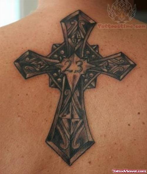 Big Cross Memorial Tattoo
