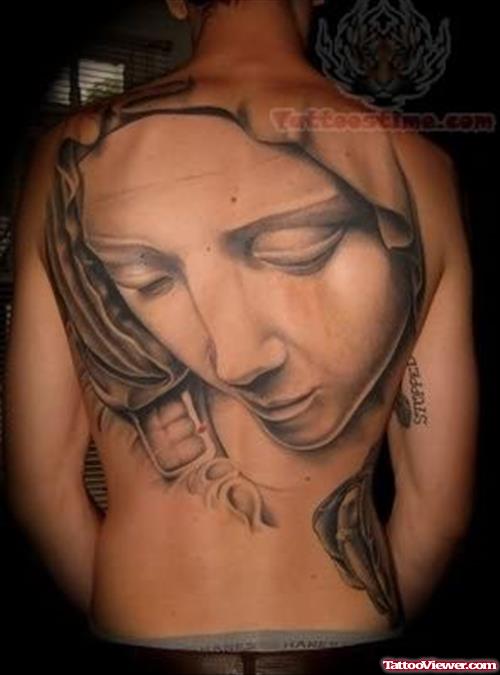 Memorial Girl Face Tattoo