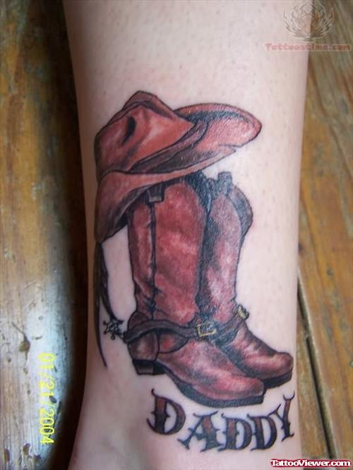 Memorial Daddy Shoes Tattoo