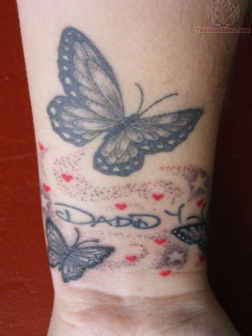 Butterflies Memorial Tattoo