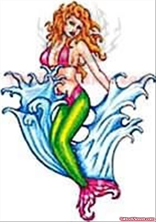 Mind Blowing Mermaid Tattoo Design