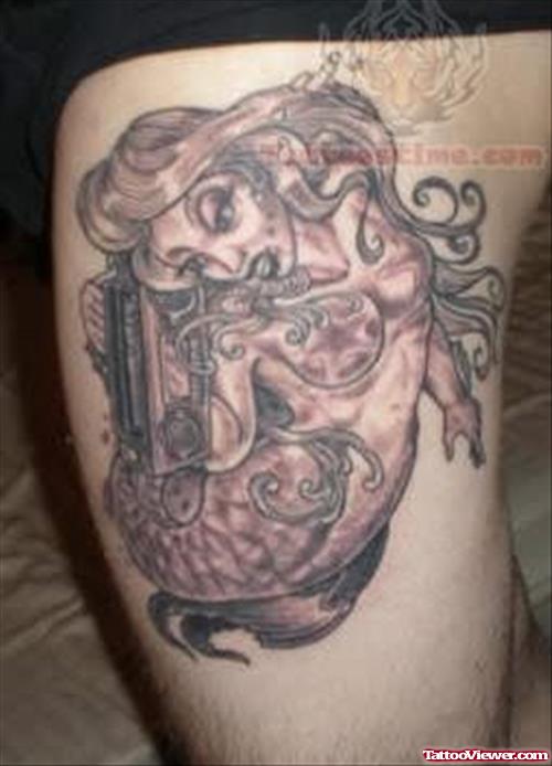 Mermaid Tattoo For Thigh