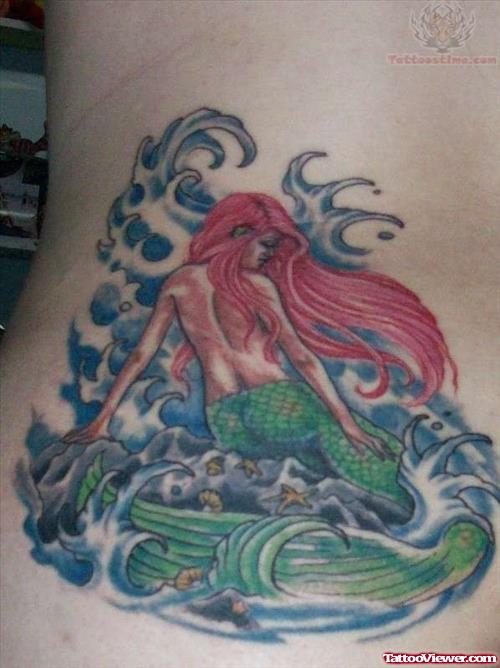Ocean And Mermaid Tattoo