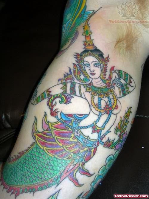 Mermaid Tattoo on Muscles