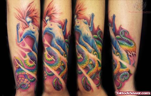 Octopus Mermaid Tattoo