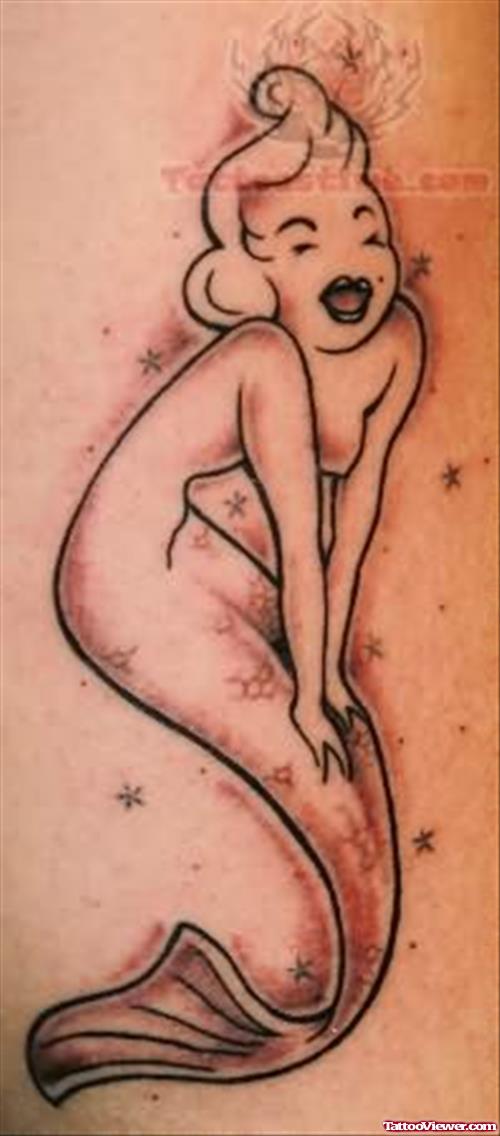 Marilyn Mermaid Tattoo