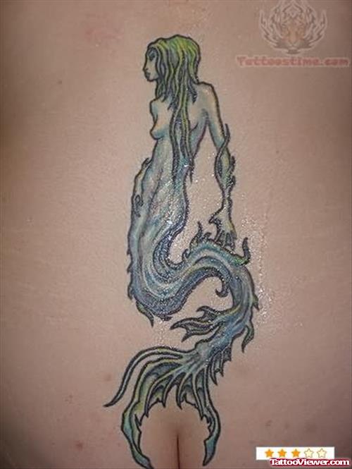 Mermaid Back Waist Tattoos