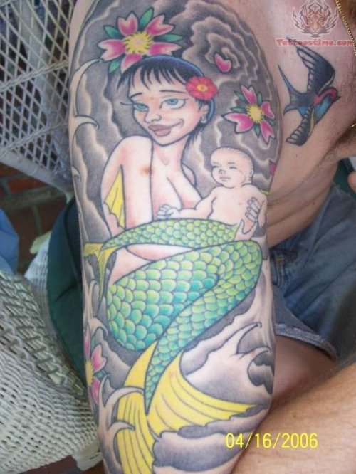 Mermaid Tattoo For Sleeve