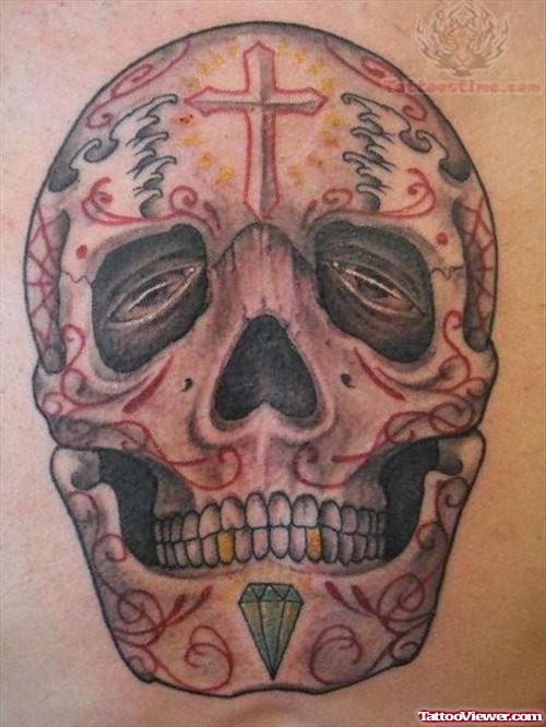 Wonderful Mexican Skull Tattoo
