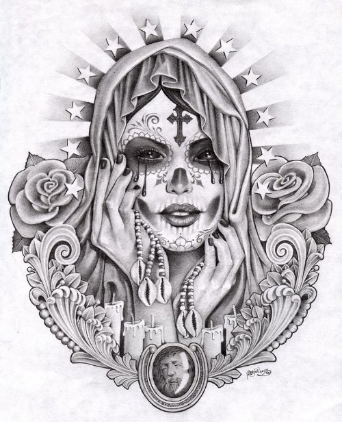 Mexican Tattoos Design by Santa Murte