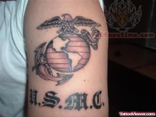 Military Tattoo For Biceps