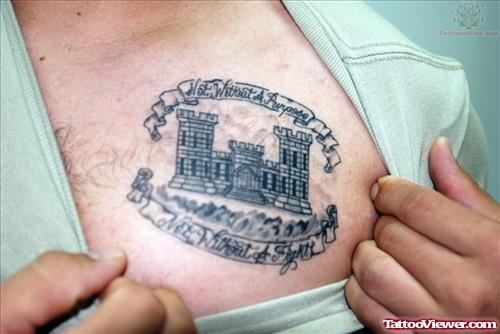 Military Tattoo For Chest