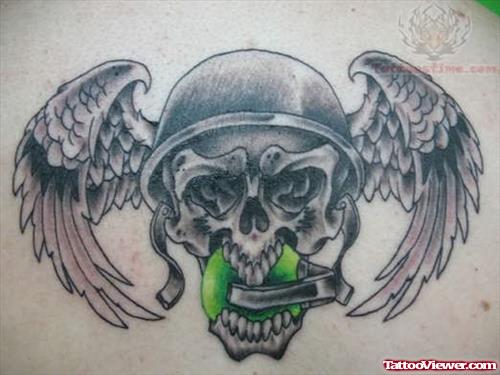 Winged Skull - Military Tattoo