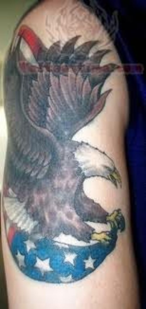 Flag And Eagle - Military Tattoo