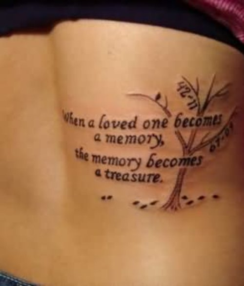 Mom Quote Tattoo On Back