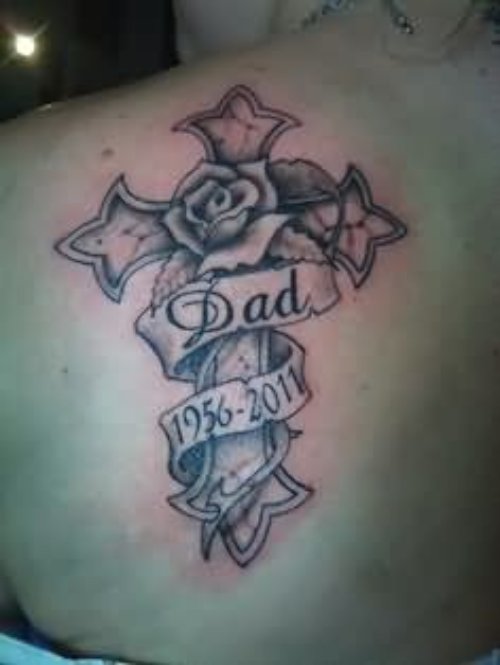Left Back Shoulder Memorial Mom Tattoo