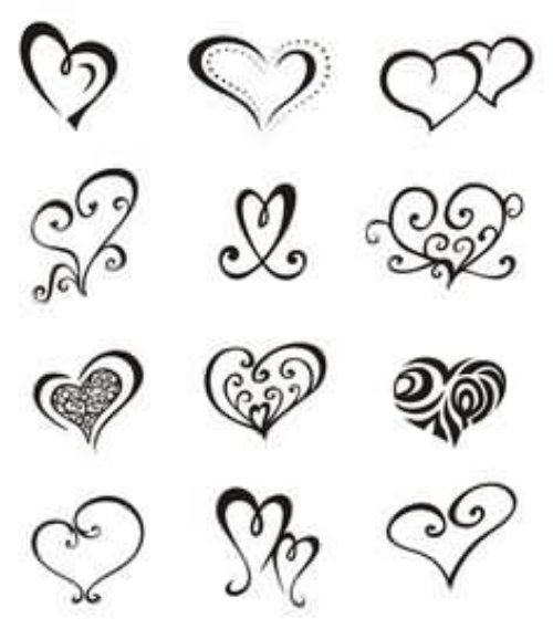 Hearts Mom Tattoo Design