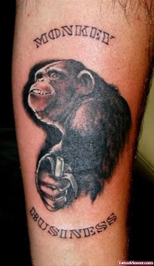 Monkey Tattoo For Biceps