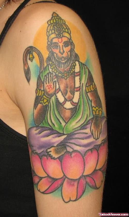 Hanuman Tattoo On Biceps