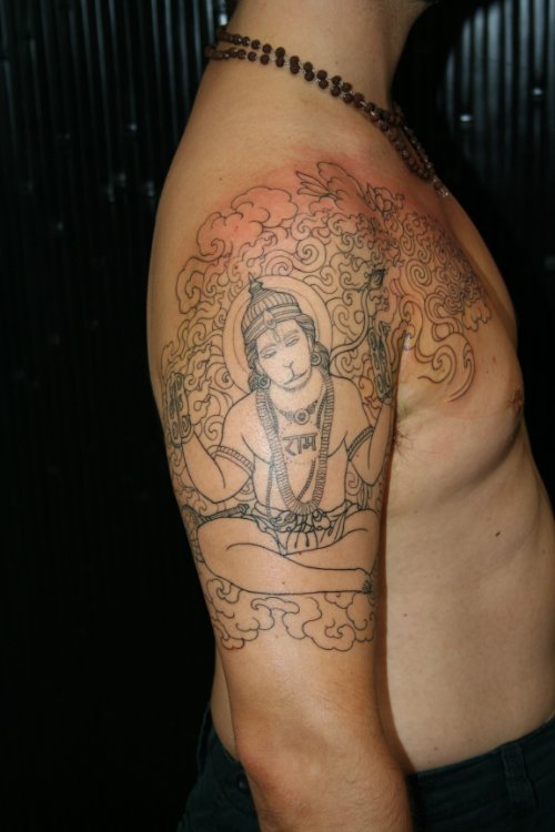 Amazing Religious Monkey Tattoo