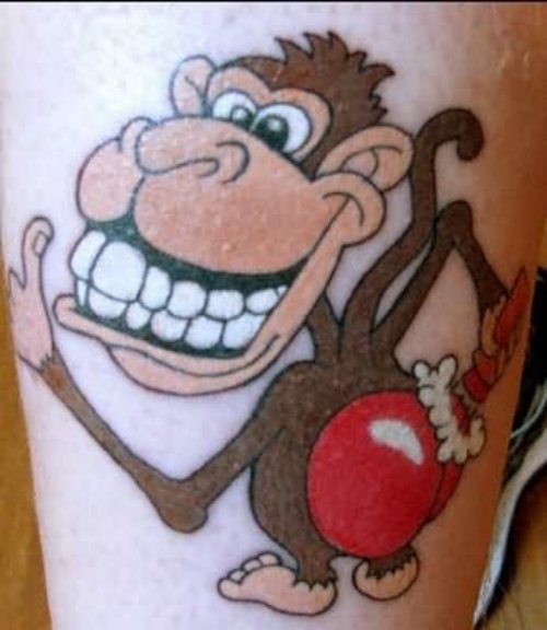 Funny Monkey Tattoo Art