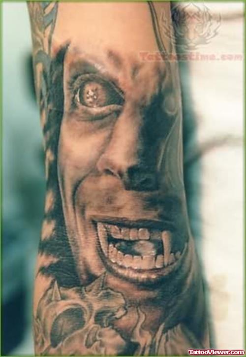 Monster Portrait Tattoo