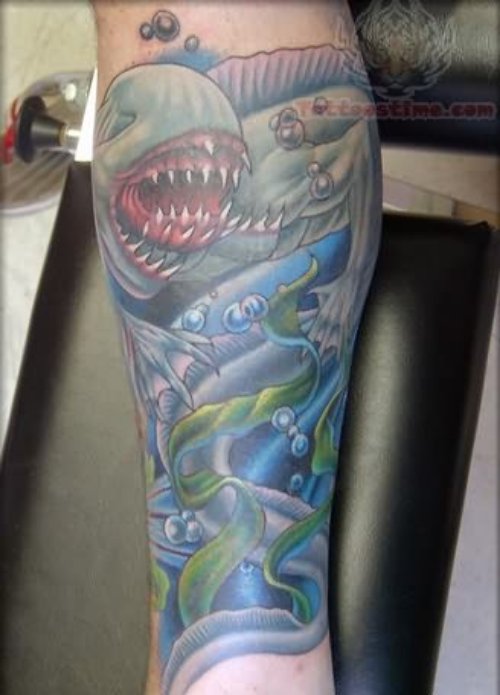 Colored Monster Tattoo