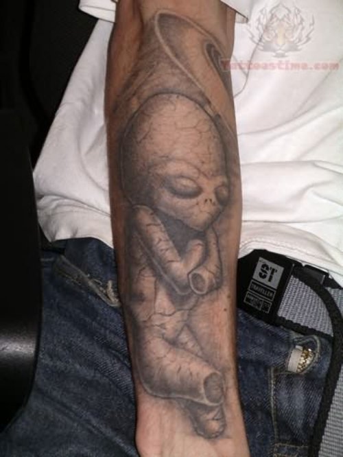 Monster Tattoo On Arm