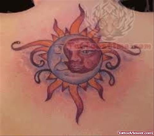 Trendy Moon Tattoo