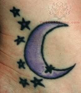 Star And Moon Beautiful Tattoos
