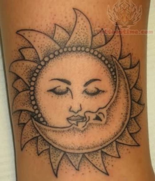 Beautiful Moon Tattoo Design