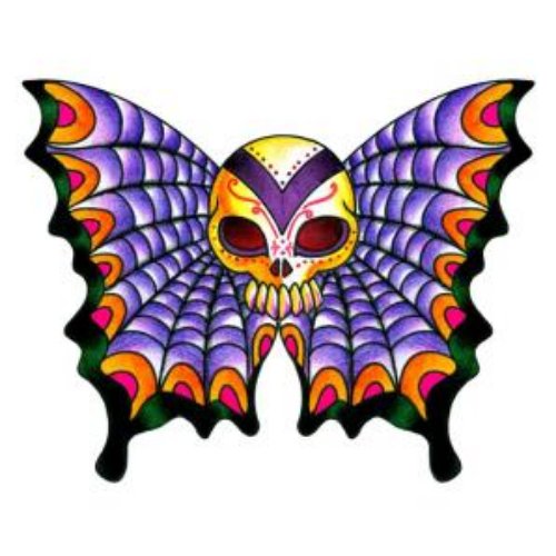 Purple Wings Moth Tattoo Design