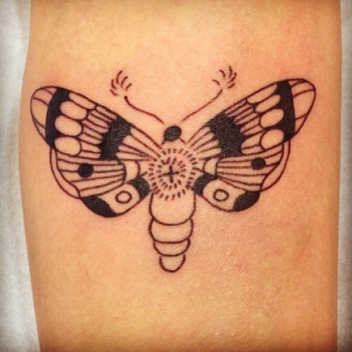 Cool Moth Tattoo Bicep Image