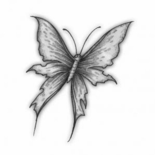 Fantastic Grey Ink Moth Tattoo Design