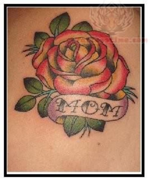 Rose And Mom Tattoo