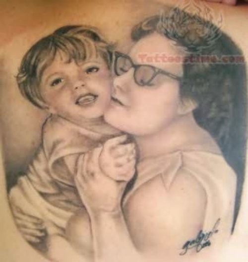 Mother And Child Love Tattoo