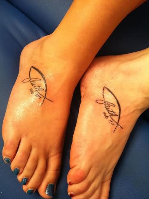 Jesus Fish Matching Daughter and Matching Tattoo