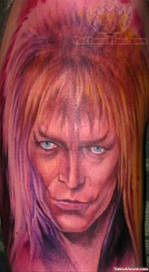 Portrait tattoo of David Bowie - Movie Tattoo
