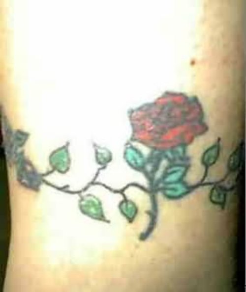Rose Flower Tattoos On Muscle