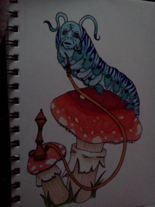 Caterpilar Sitting On Mushroom Tattoo Tattoo Design