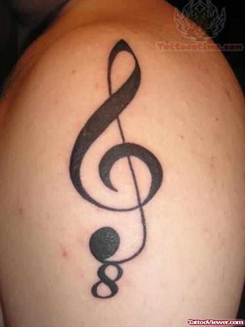 Shoulder Music Tattoo Design