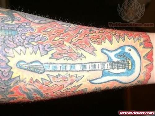 A Guitar - Music Tattoo