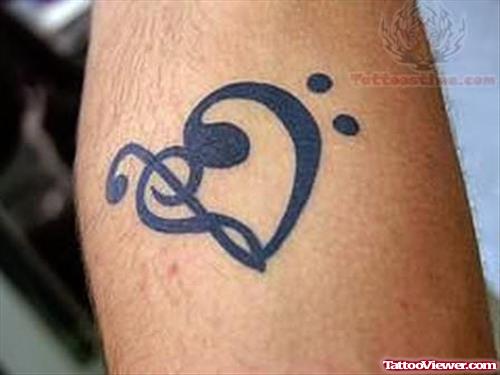 Symbolic Heart - Music Tattoo